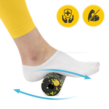 EPP masszázshenger és golyó készlet, 6 db, sárga