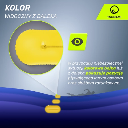 TSUNAMI felfújható biztonsági úszóbója, sárga