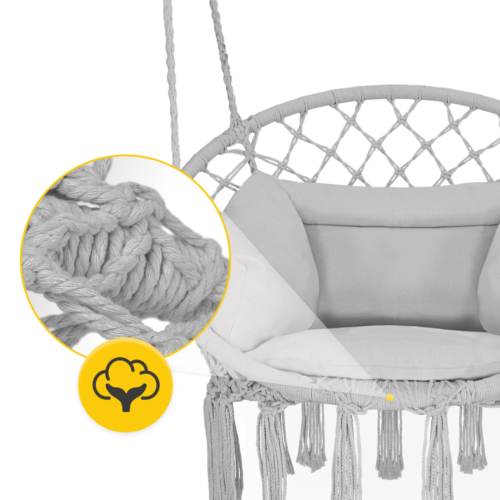 ogrodowa hustawka fotel wiszacy na taras balkon