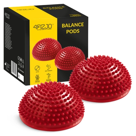 Egyensúlyozó félgömb, 2 db, piros