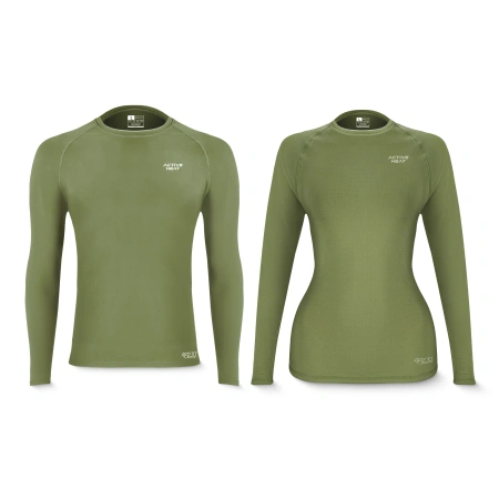 Unisex termikus hosszú ujjú póló – zöld, XL méret