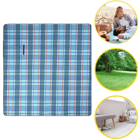 Vízlepergető pikniktakaró, 200 × 200 cm
