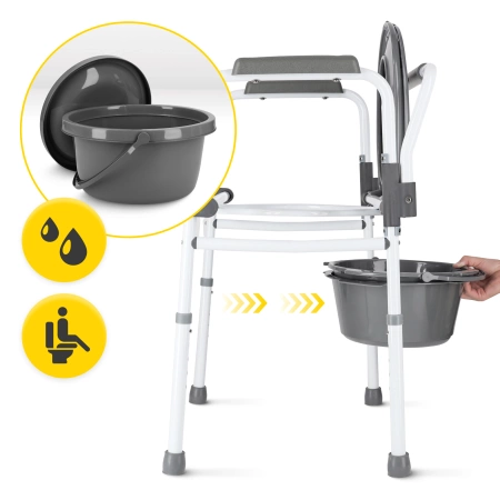 Zuhanyzószék háttámlával és kartámasszal