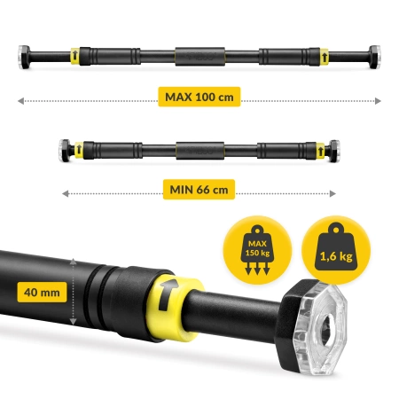 Feszítőrúdas húzódzkodó rúd, sárga