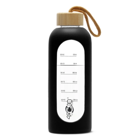 Üvegkulacs, 750 ml, fekete