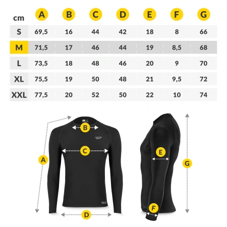 Unisex termikus ruházati szett – fekete 5 az 1-ben szett, M méret