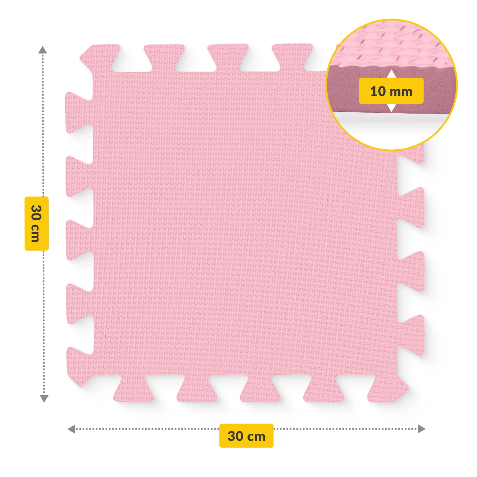 PUZZLE PIANKOWE MATA EDUKACYJNA DLA DZIECI 90x90x1 Kod producenta PASTEL-PINK 90