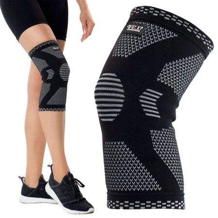 Rugalmas térdszorító, XXL, szürke