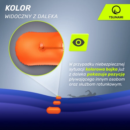 TSUNAMI felfújható biztonsági úszóbója, narancssárga