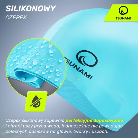 TSUNAMI gyerek úszósapka, kék