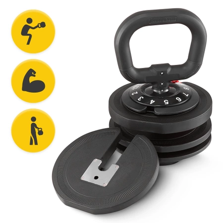 PREMIUM állítható súlyú kettlebell, 2-12 kg