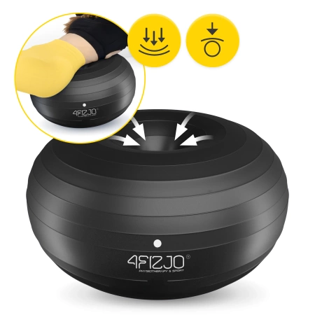 AIR BALL DONUT gimnasztikai labda, fekete