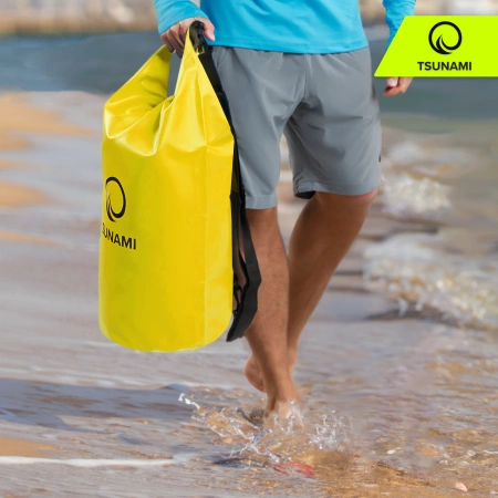 TSUNAMI vízálló zsák, 30 l, sárga