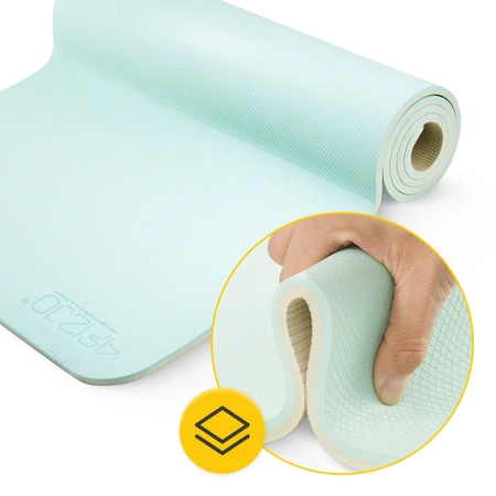 TPE csúszásgátló torna- és jógaszőnyeg, 0,6 cm, zöld