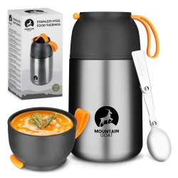 720 ml-es rozsdamentes acél ebédtermosz, ezüst