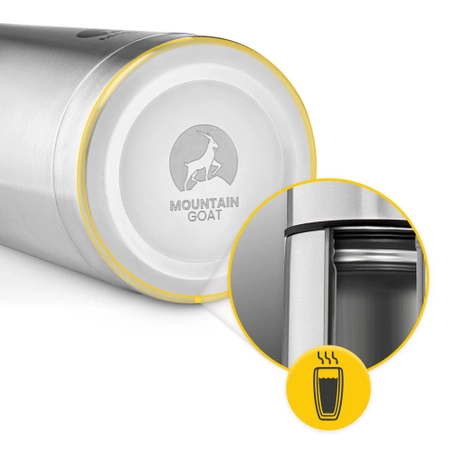 Túratermosz kávé- és teafőzéshez, 1 l, ezüst