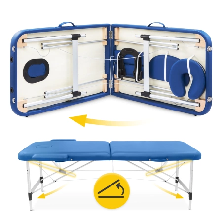 Alumínium masszázságy, 60 cm, kék