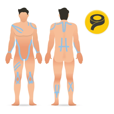 Kineziológiai tapasz Kinesio Tape, 5 m x 5 cm