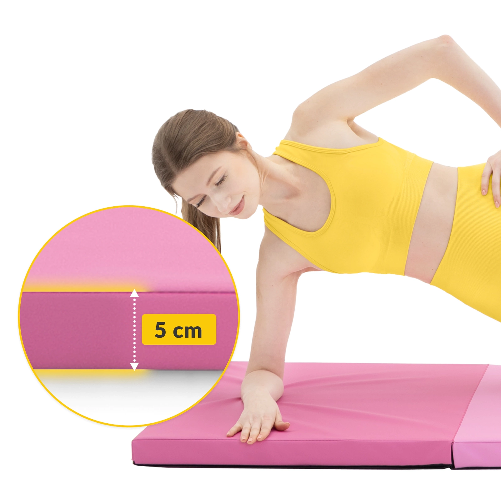 materac rehabilitacyjny gimnastyczny skladany sportowy do cwiczen z raczka 3-czesciowy wygodny do przenoszenia