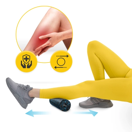 EPP masszázshenger és golyó készlet, 6 db, kék