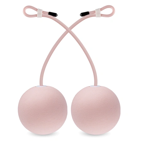 Rózsaszín ugrókötél számlálóval és golyókkal