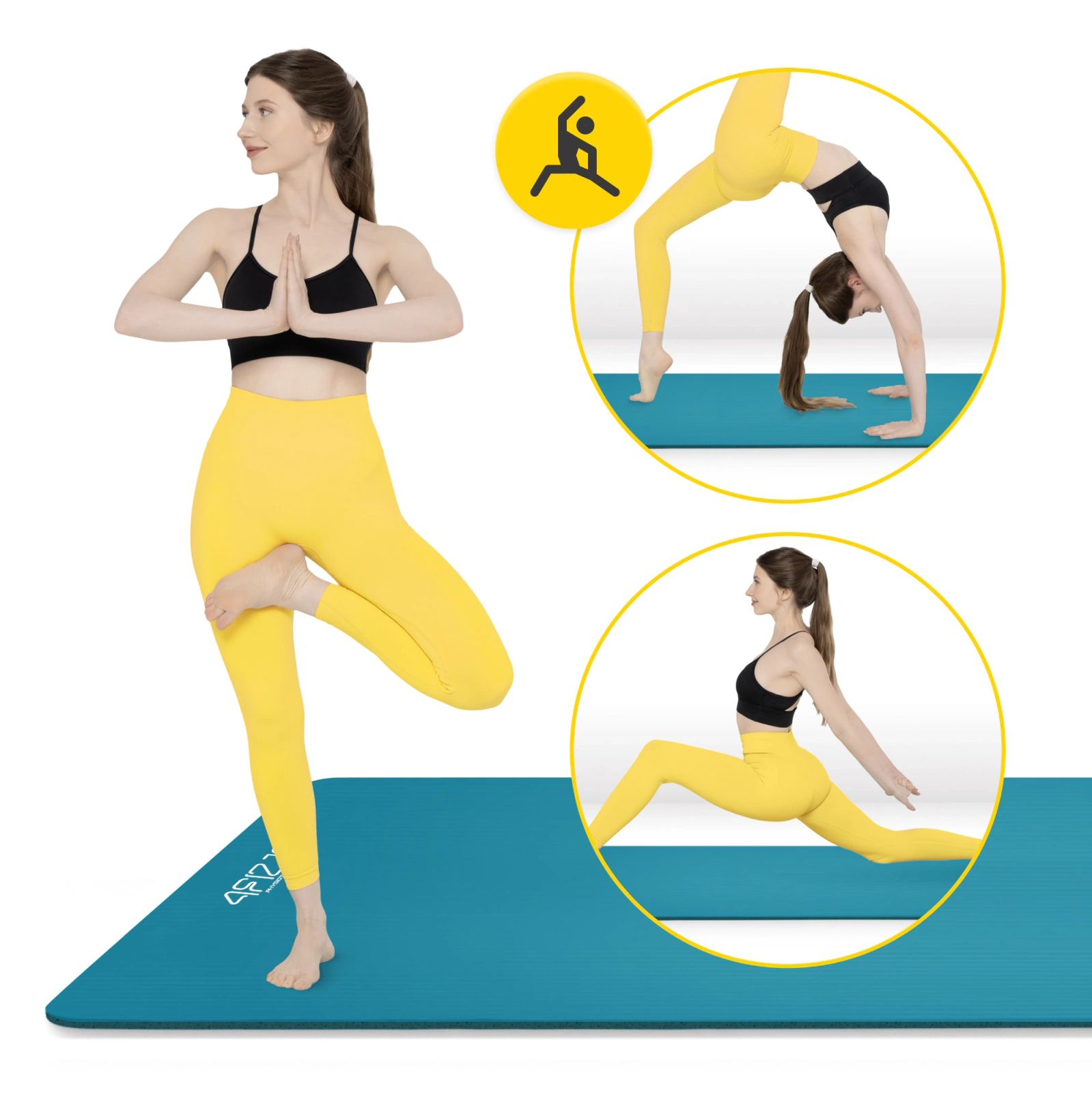 mata do cwiczen antyposlizgowa profesjonalna joga pilates kauczukowa