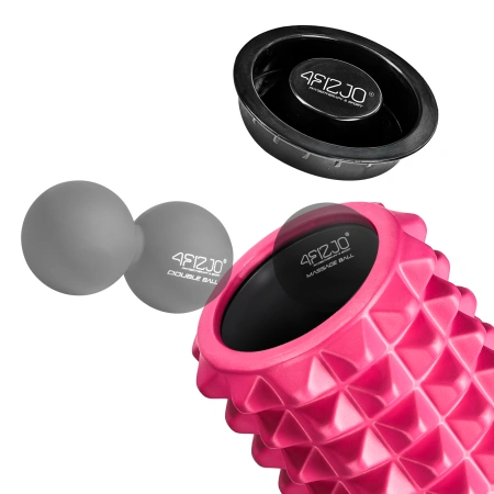 EVA habtüskés masszázshenger, 33 cm, rózsaszín