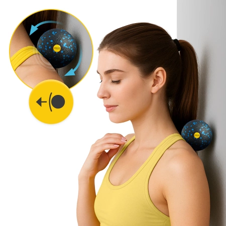 EPP masszázshenger és golyó készlet, 3 db, kék