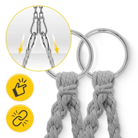 BOHO kerti hinta, szürke