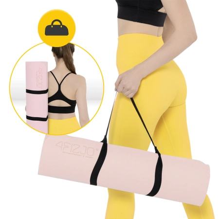 TPE csúszásgátló torna- és jógaszőnyeg, 1 cm, rózsaszín