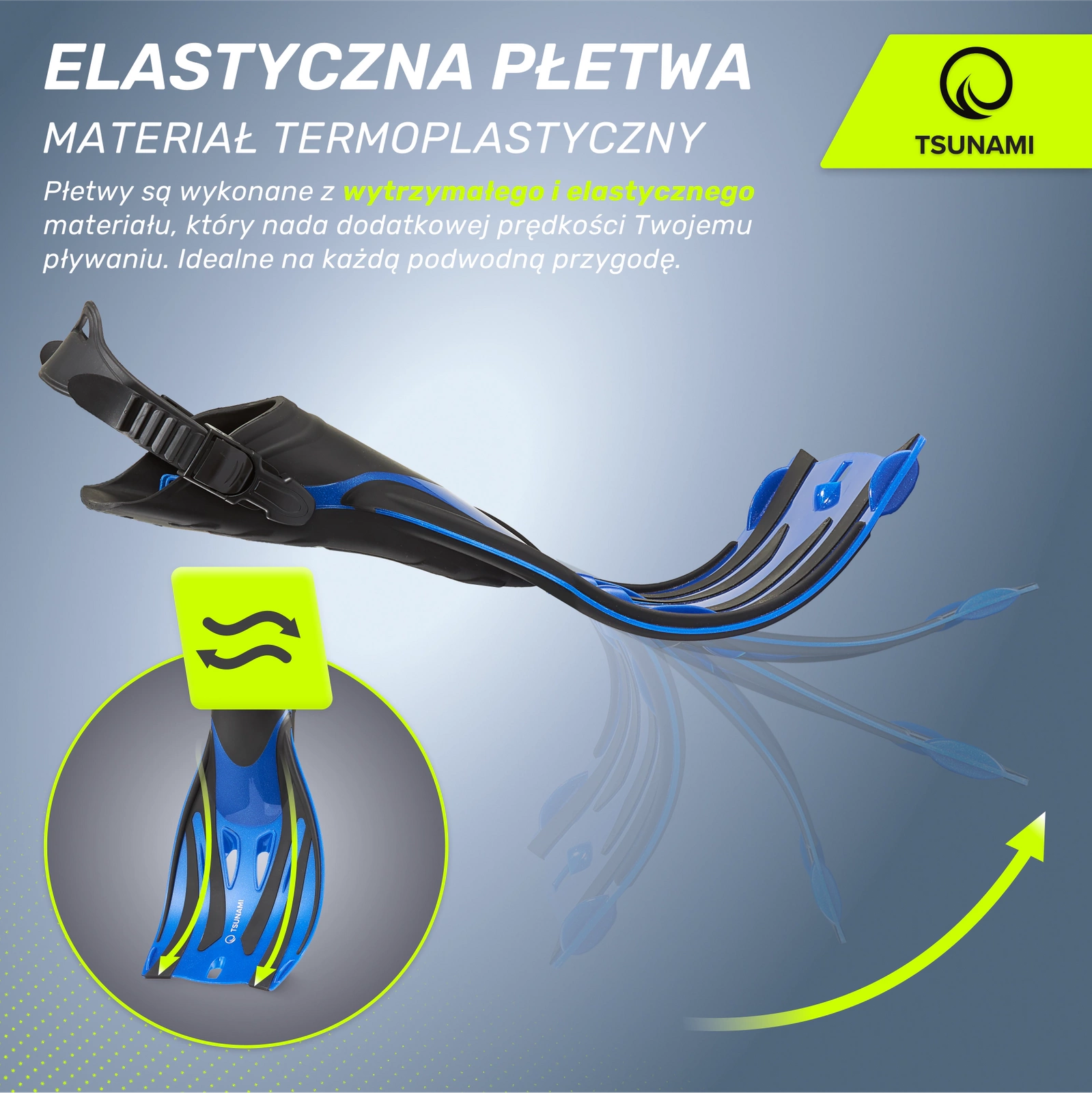 płetwy do pływania nurkowania dla dzieci tsunami