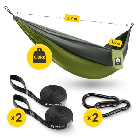 Mountain Goat egy személyes utazási függőágy, szürkés-zöld