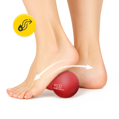 DOUBLE BALL dupla masszázslabda, piros