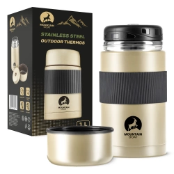 Rozsdamentes acél étkezési termosz, 1 l, arany