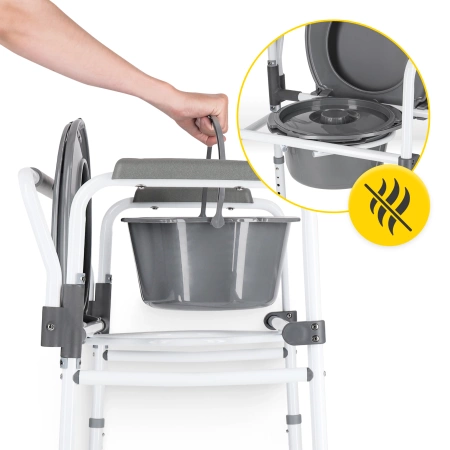 Zuhanyzószék háttámlával és kartámasszal