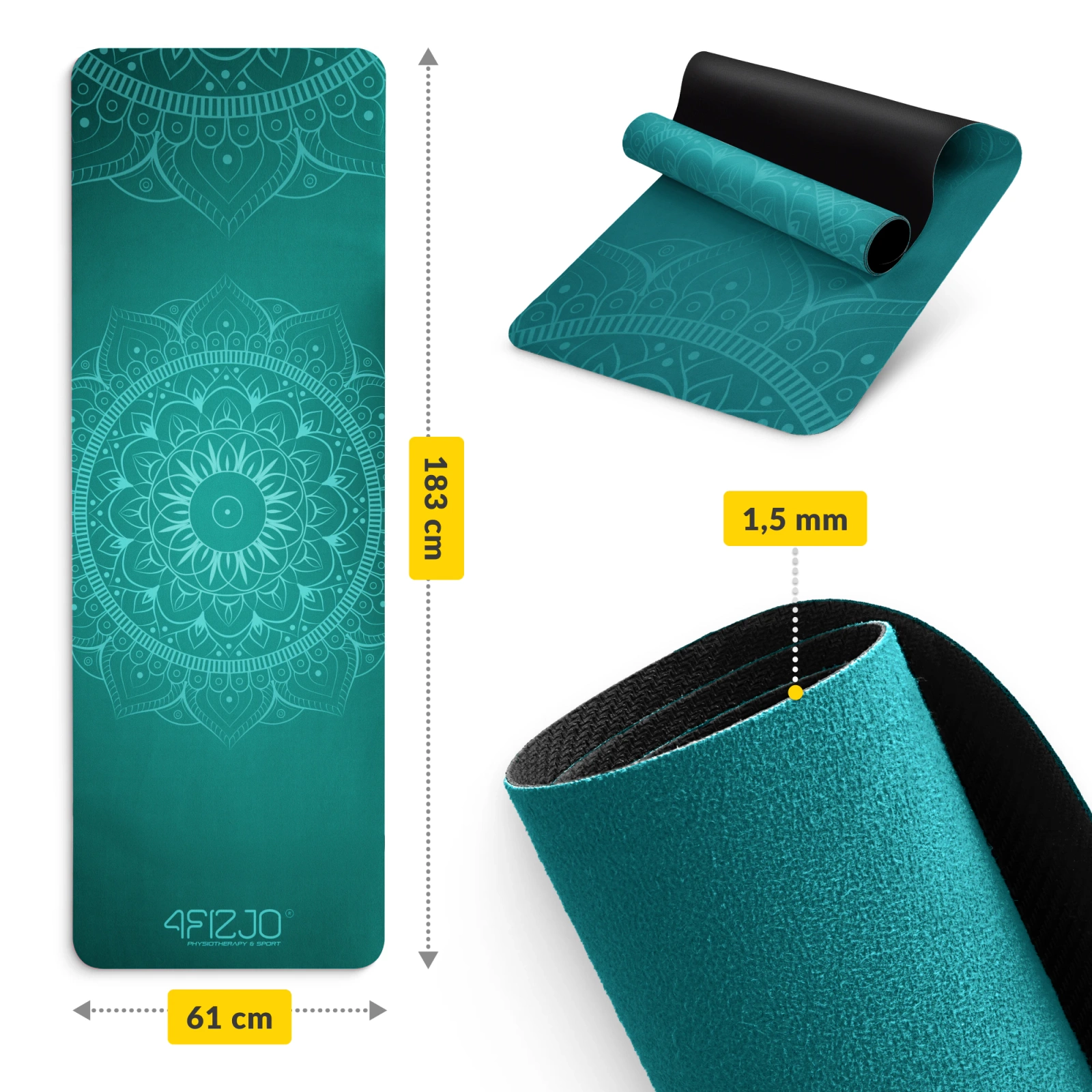 mata do jogi medytacji zamszowa