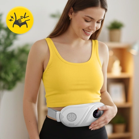 Melegítő menstruációs öv menstruációs fájdalmak ellen – fehér