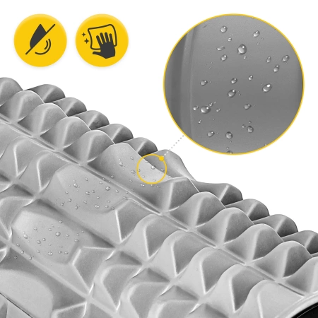 EVA habtüskés masszázshenger, 33 cm, szürke