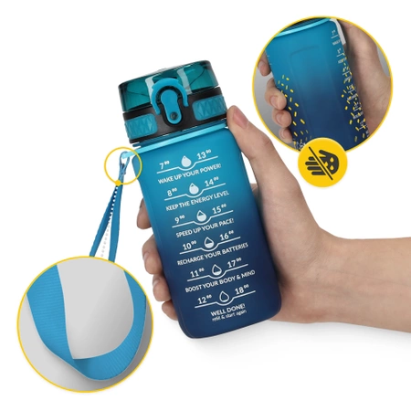 Gyermek kulacs, motivációs minta, 0,5 L, kék