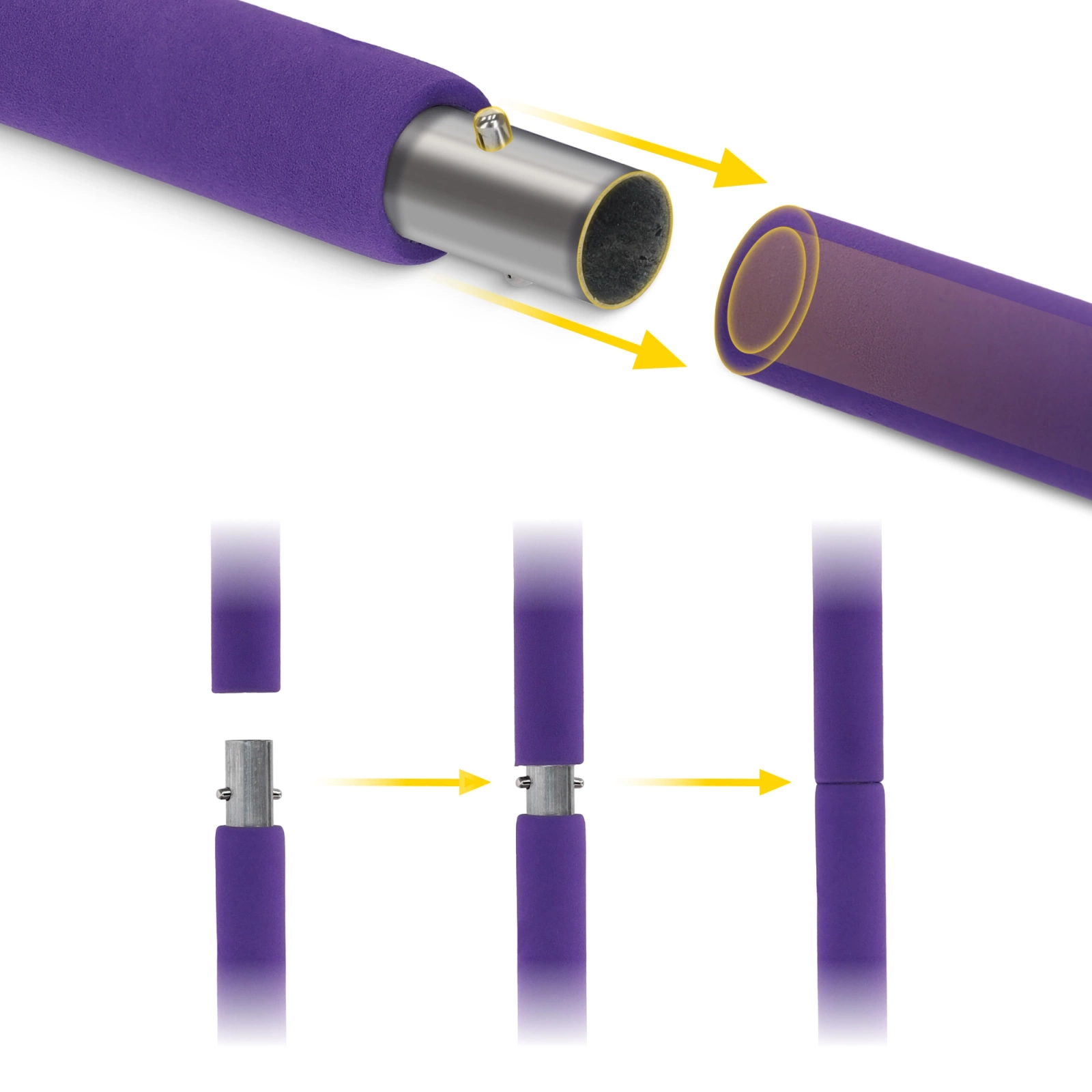 Drążek treningowy z ekspanderami
