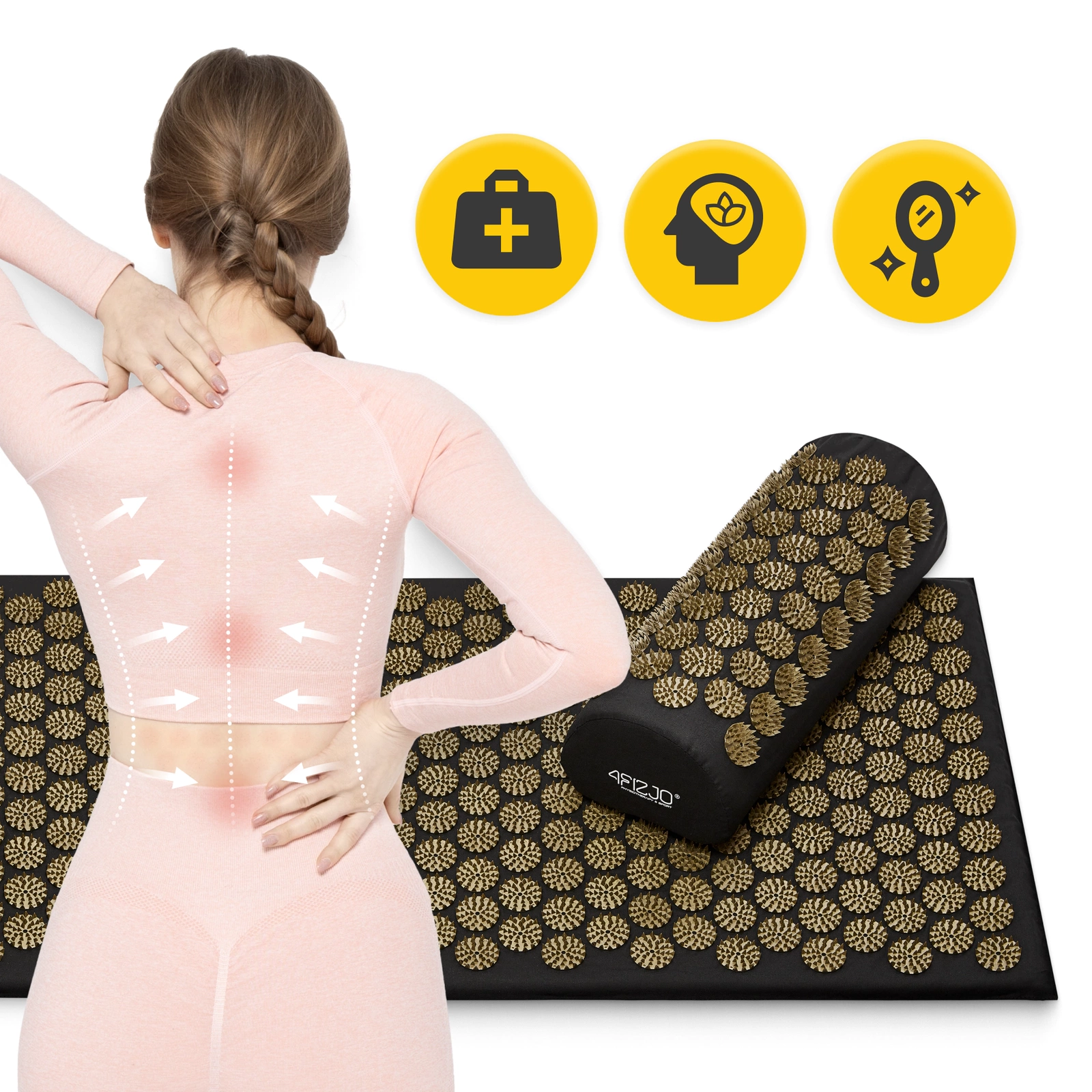 duza mata akupresura klasyczna zlota