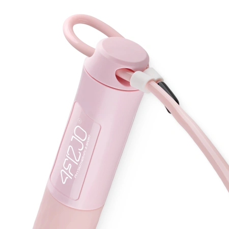 Rózsaszín ugrókötél számlálóval és golyókkal