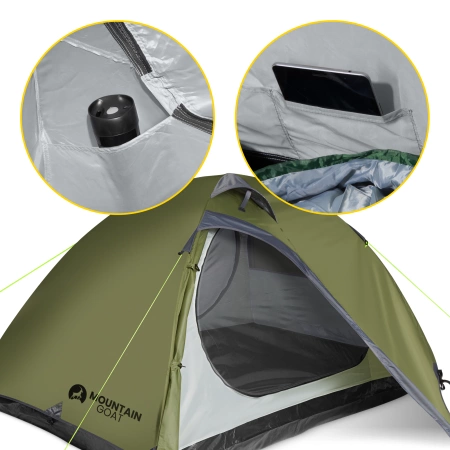 Mountain Goat PRIME DUO turistasátor, zöld