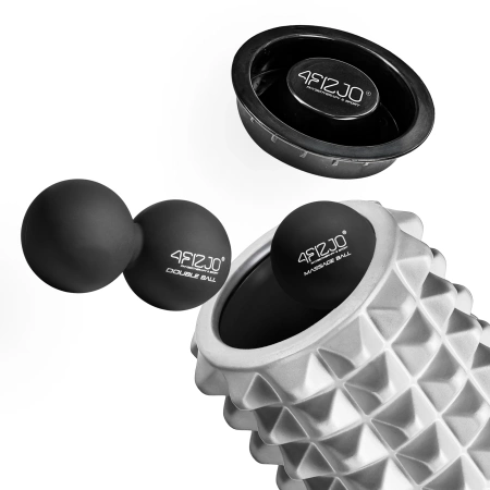 EVA habtüskés masszázshenger, 33 cm, szürke