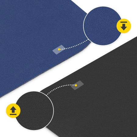 Velúros jóga- és tornaszőnyeg, 1,5 mm, kék