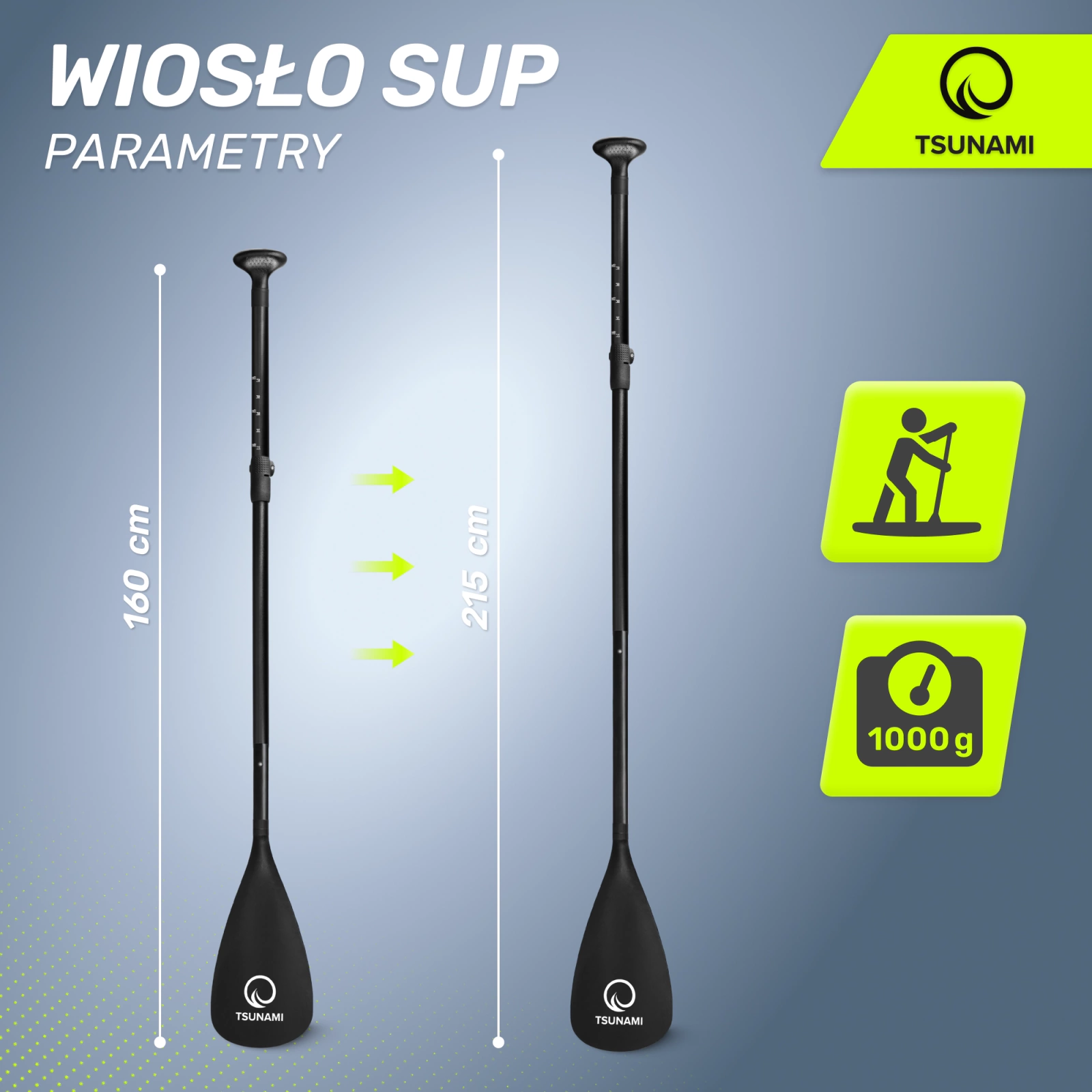 wioslo do deski sup skladane regulowane