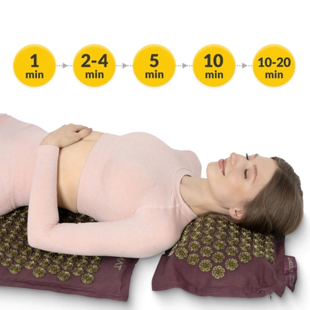 ECO akupresszúrás matrac hajdina- és töltettel, lila