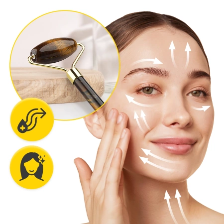 Természetes kvarc arcgörgő Tigris szeme