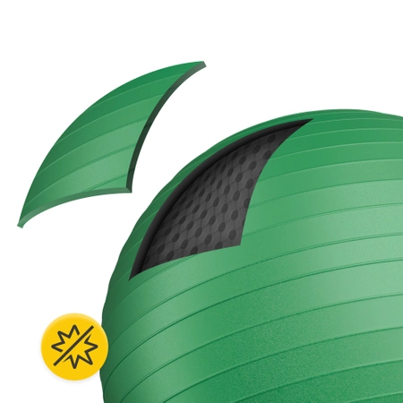 Felfújható gimnasztikai labda, 75 cm, zöld