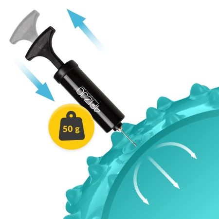 Tüskés rehabilitációs labda, 20 cm, türkizkék